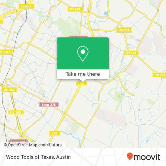 Mapa de Wood Tools of Texas