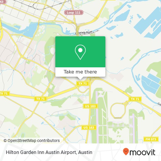 Mapa de Hilton Garden Inn Austin Airport