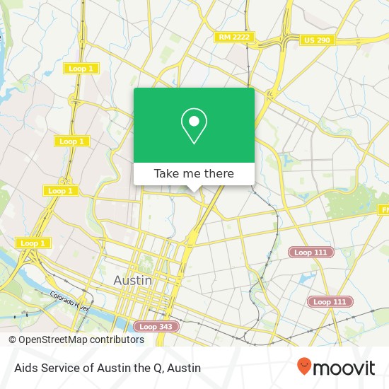 Aids Service of Austin the Q map