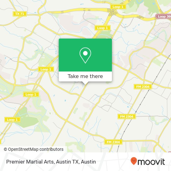 Premier Martial Arts, Austin TX map