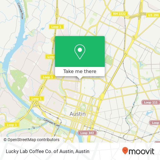 Lucky Lab Coffee Co. of Austin map