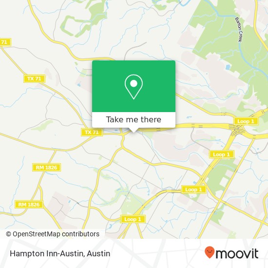 Hampton Inn-Austin map