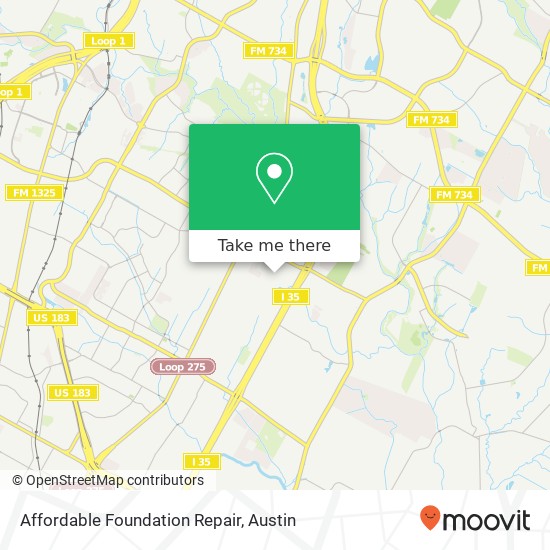 Mapa de Affordable Foundation Repair