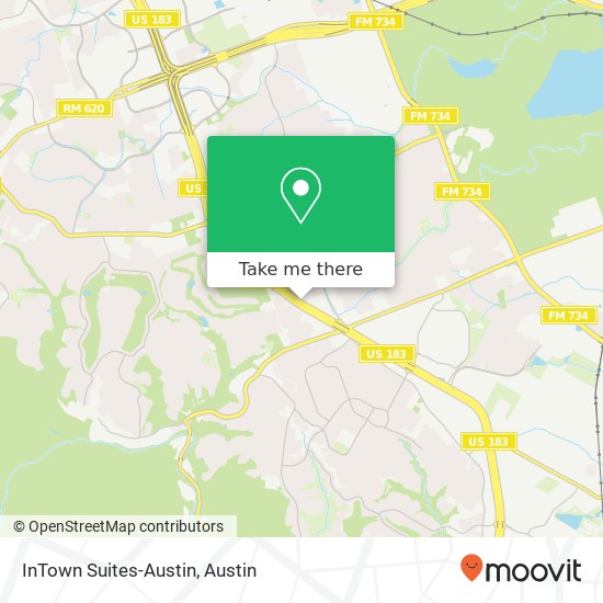 Mapa de InTown Suites-Austin