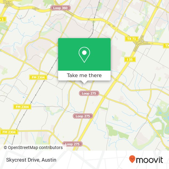 Mapa de Skycrest Drive