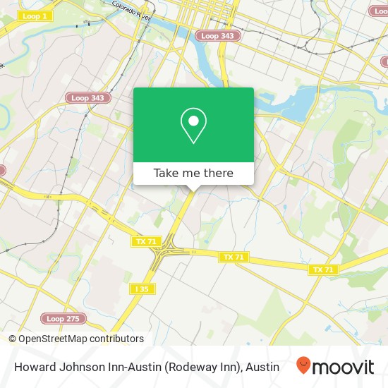 Howard Johnson Inn-Austin (Rodeway Inn) map