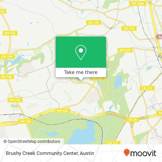 Brushy Creek Community Center map
