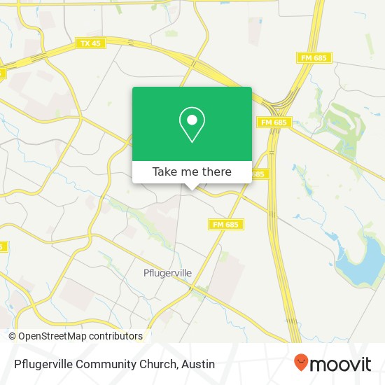 Mapa de Pflugerville Community Church