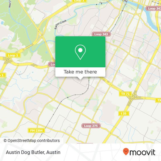 Mapa de Austin Dog Butler