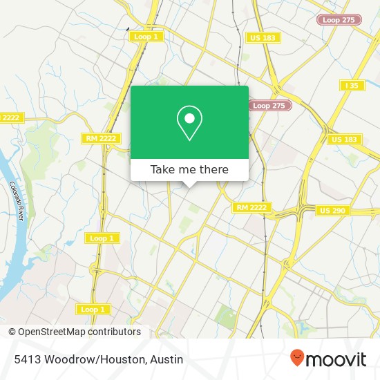 5413 Woodrow/Houston map