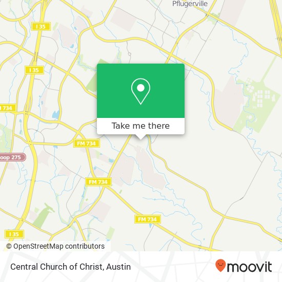 Mapa de Central Church of Christ