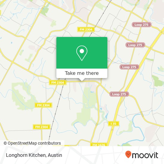 Mapa de Longhorn Kitchen, 1009 W Slaughter Ln Austin, TX 78748