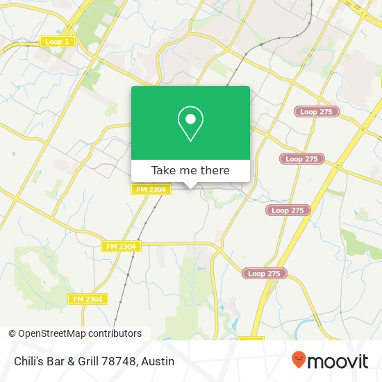 Mapa de Chili's Bar & Grill 78748, Hindon Ln Austin, TX 78748