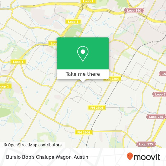 Mapa de Bufalo Bob's Chalupa Wagon, 7914 Finch Trl Austin, TX 78745