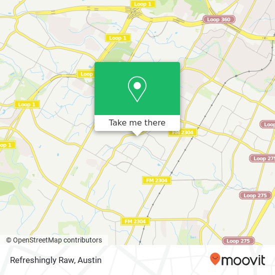 Mapa de Refreshingly Raw, 7808 Epping Ln Austin, TX 78745