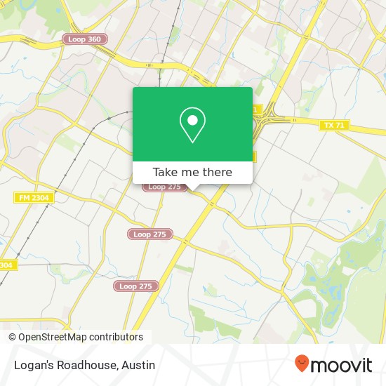 Mapa de Logan's Roadhouse, 701 E Stassney Ln Austin, TX 78745