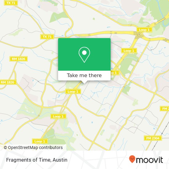 Mapa de Fragments of Time, 8010 Nairn Dr Austin, TX 78749