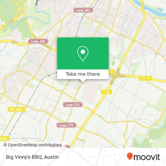 Mapa de Big Vinny's BBQ, 4809 S Congress Ave Austin, TX 78745