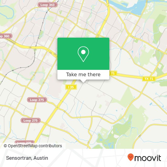 Mapa de Sensortran, 4401 Freidrich Ln Austin, TX 78744