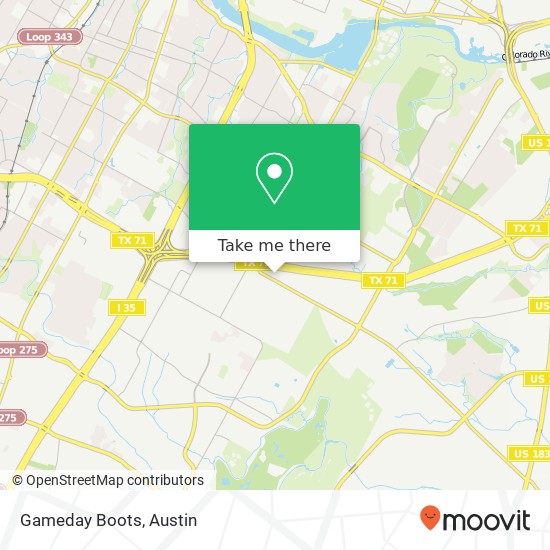 Mapa de Gameday Boots, 4612 Burleson Rd Austin, TX 78744