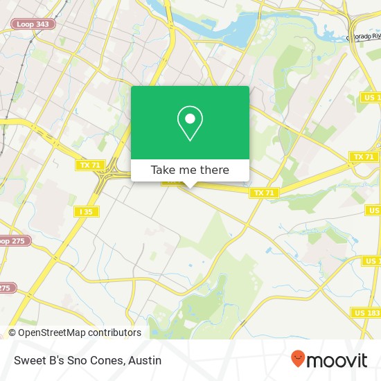 Mapa de Sweet B's Sno Cones, 4700 Burleson Rd Austin, TX 78744
