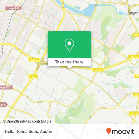 Mapa de Bella Donna Subs, 4612 Burleson Rd Austin, TX 78744
