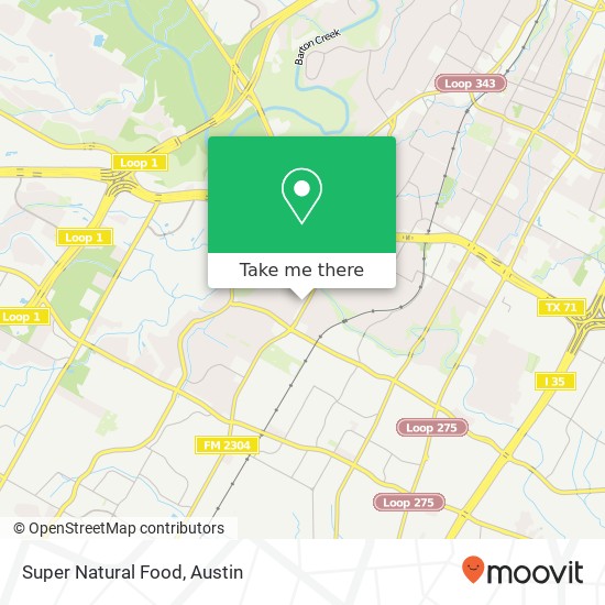 Mapa de Super Natural Food, 2002 Southern Oaks Dr Austin, TX 78745