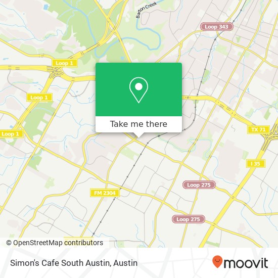 Simon's Cafe South Austin, 1820 W Stassney Ln Austin, TX 78745 map