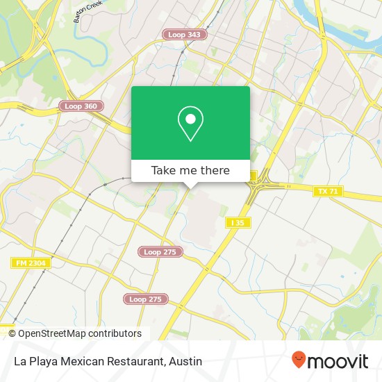 La Playa Mexican Restaurant, 4619 S Congress Ave Austin, TX 78745 map