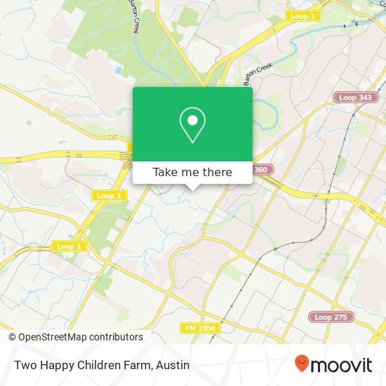 Mapa de Two Happy Children Farm, 3200 Jones Rd Austin, TX 78745