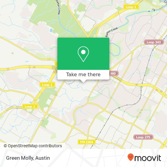 Mapa de Green Molly, 3200 Jones Rd Austin, TX 78745
