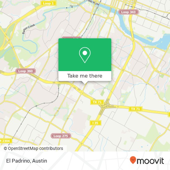 Mapa de El Padrino, 3716 S Congress Ave Austin, TX 78704