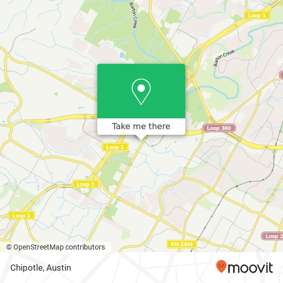 Mapa de Chipotle, 5400 Brodie Ln Sunset Valley, TX 78745