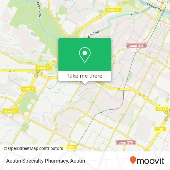 Mapa de Austin Specialty Pharmacy, 2555 Western Trails Blvd Austin, TX 78745