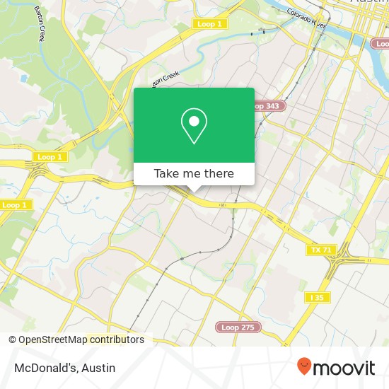 Mapa de McDonald's, 1823 Fortview Rd Austin, TX 78704