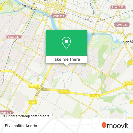 Mapa de El Jacalito, 2030 E Oltorf St Austin, TX 78741
