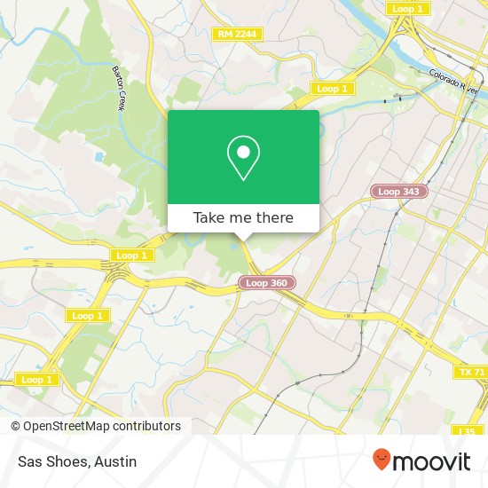 Mapa de Sas Shoes, 4021 S Capital of Texas Hwy Austin, TX 78704