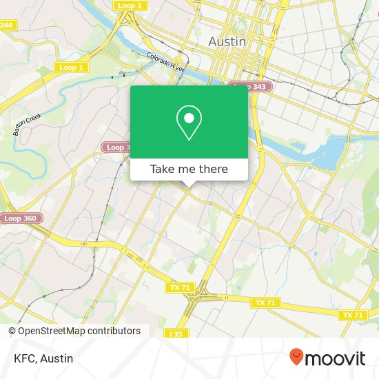 Mapa de KFC, 2326 S Congress Ave Austin, TX 78704