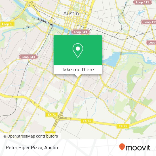 Mapa de Peter Piper Pizza, 2000 S Interstate 35 Austin, TX 78704