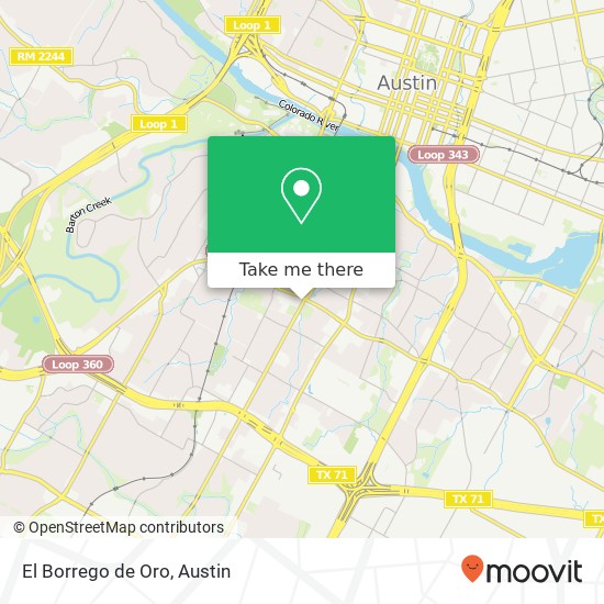 Mapa de El Borrego de Oro, 2414 1st St S Austin, TX 78704