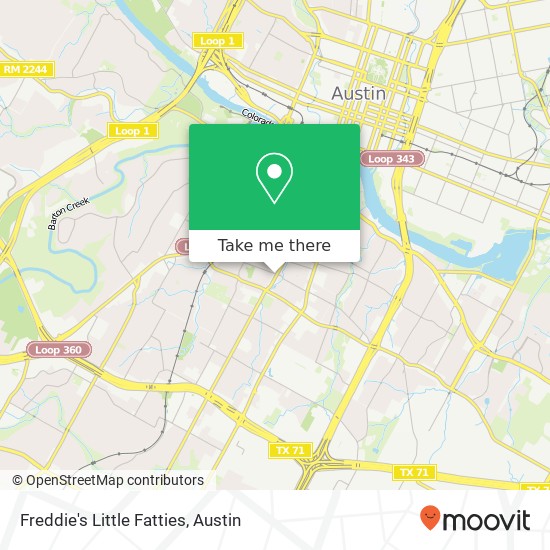 Mapa de Freddie's Little Fatties, 603 W Live Oak St Austin, TX 78704