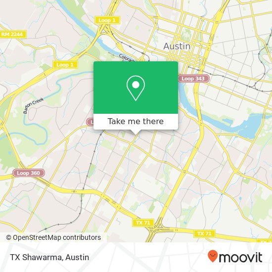 TX Shawarma, 601 W Live Oak St Austin, TX 78704 map