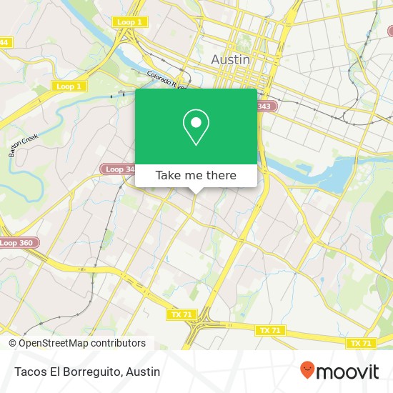 Mapa de Tacos El Borreguito, 2105 S Congress Ave Austin, TX 78704