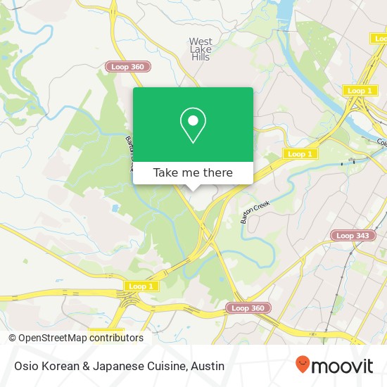 Osio Korean & Japanese Cuisine, 2901 S Capital of Texas Hwy Austin, TX map