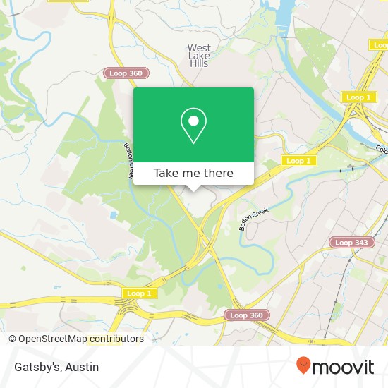 Mapa de Gatsby's, Austin, TX 78746