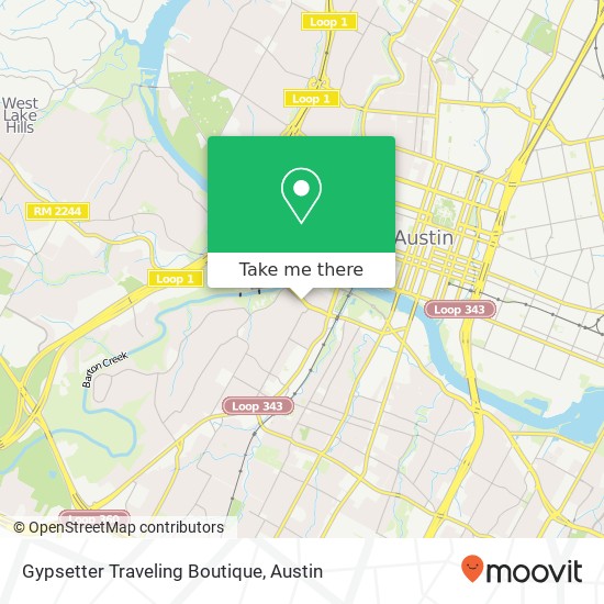 Gypsetter Traveling Boutique, 1631 Barton Springs Rd Austin, TX 78704 map