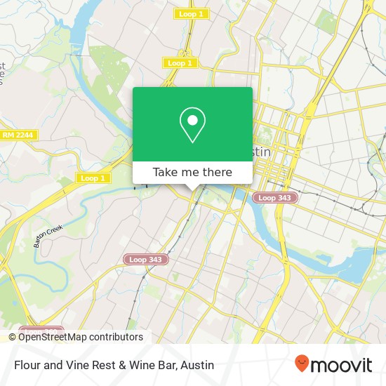 Mapa de Flour and Vine Rest & Wine Bar, 300 S Lamar Blvd Austin, TX 78704
