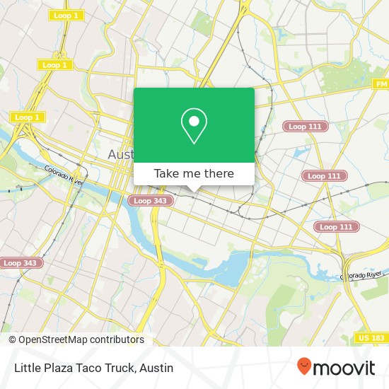 Mapa de Little Plaza Taco Truck, 1501 E 6th St Austin, TX 78702