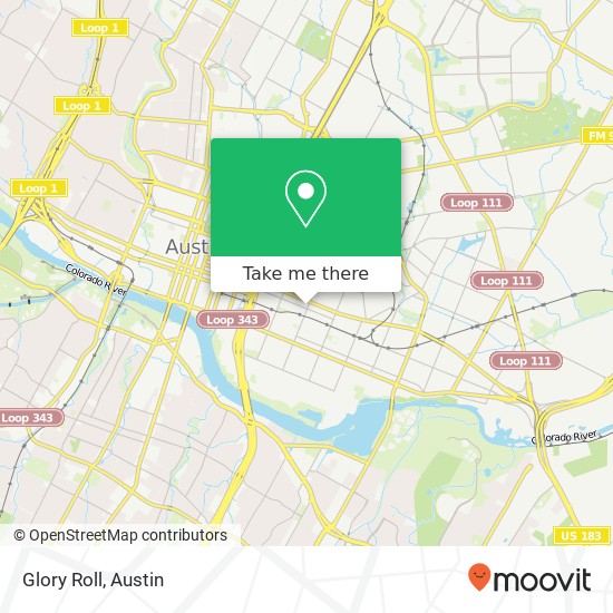 Mapa de Glory Roll, 1512 E 6th St Austin, TX 78702