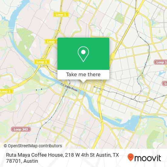 Ruta Maya Coffee House, 218 W 4th St Austin, TX 78701 map